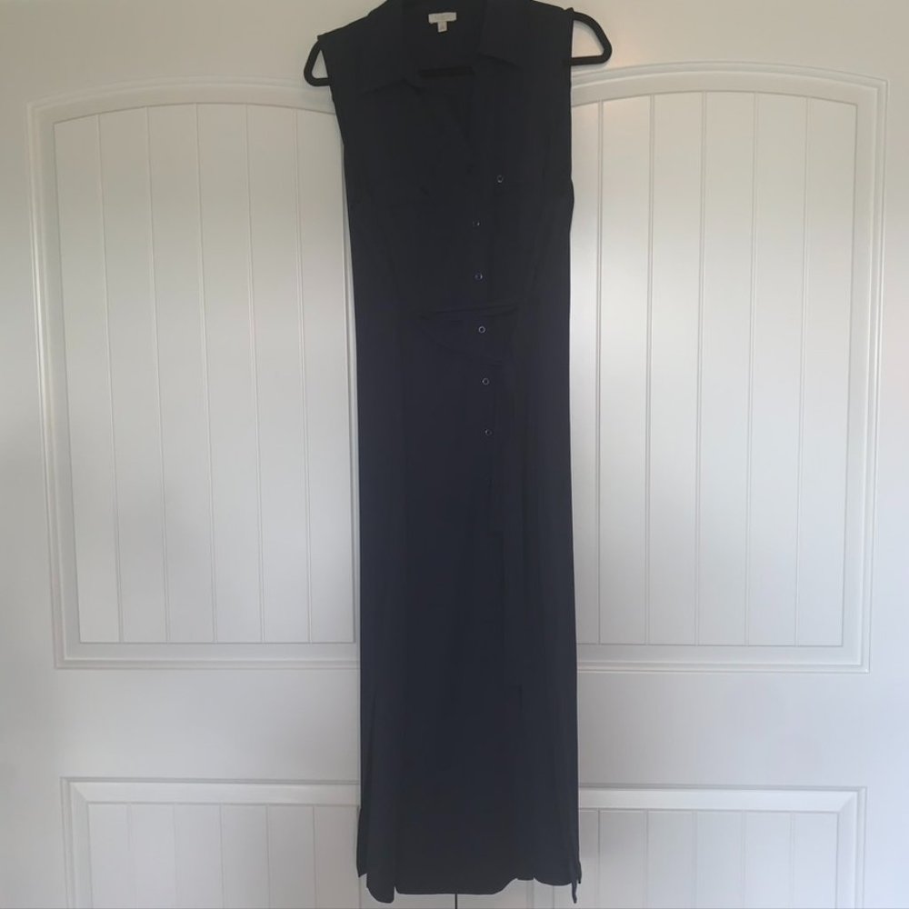 Talbots Navy Blue sleeveless collared dress